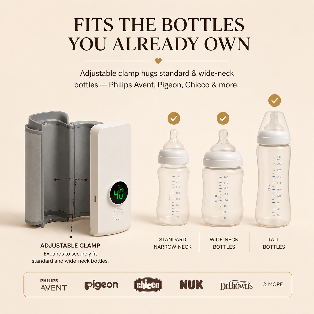 CORDLESS TRAVEL BABY BOTTLE - MILK WARMER