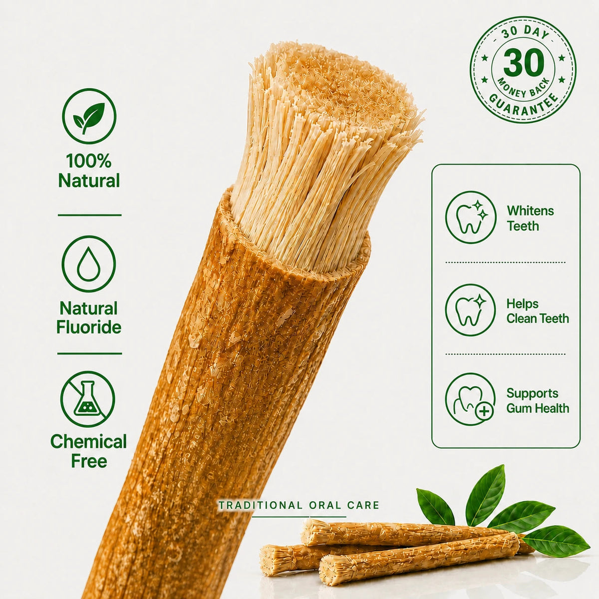 Miswak Chew Stick — Natural Teeth Cleaning & Stain Removal