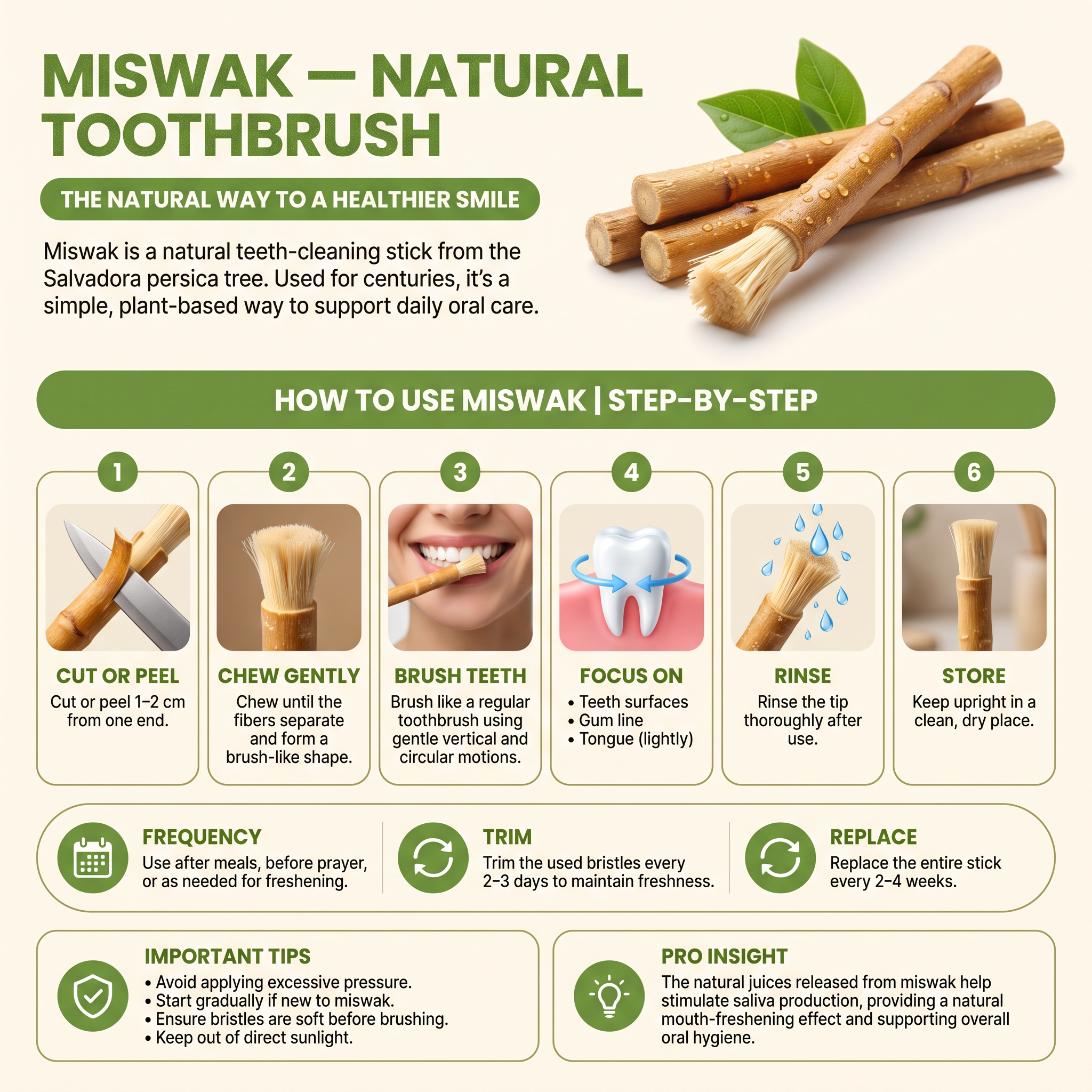 Miswak Chew Stick — Natural Teeth Cleaning & Stain Removal