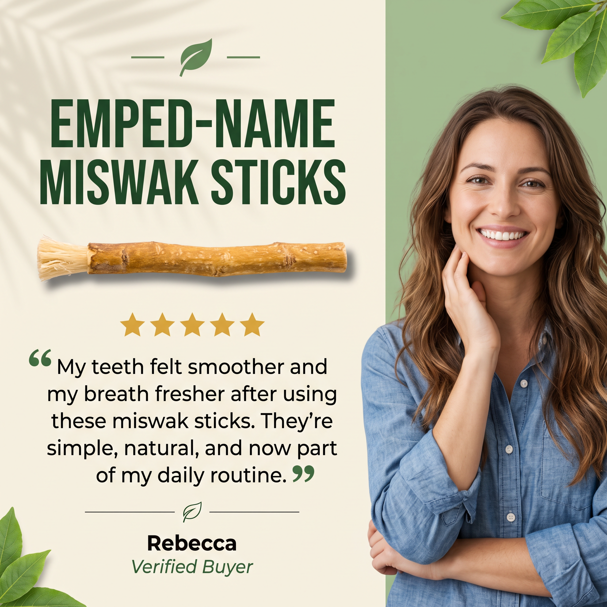 Miswak Chew Stick — Natural Teeth Cleaning & Stain Removal